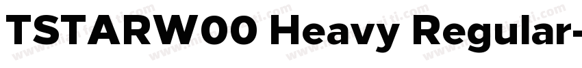 TSTARW00 Heavy Regular字体转换
